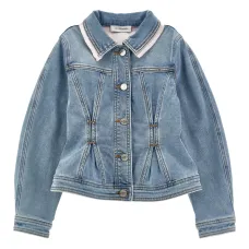 Джинсовая куртка с кристаллами