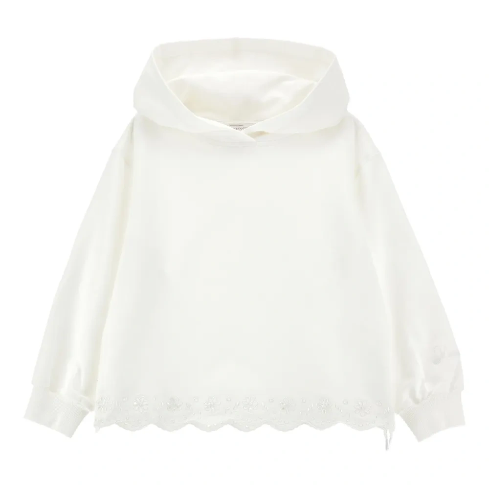 Топ с капюшоном и фестонами