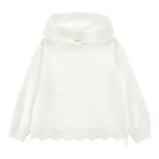 Топ с капюшоном и фестонами