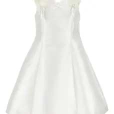 Платье с цветочной аппликацией