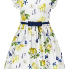 Платье с оборками и поясом