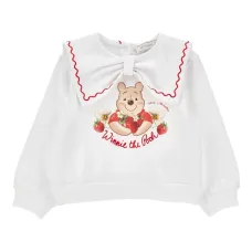 Толстовка с бантом и принтом