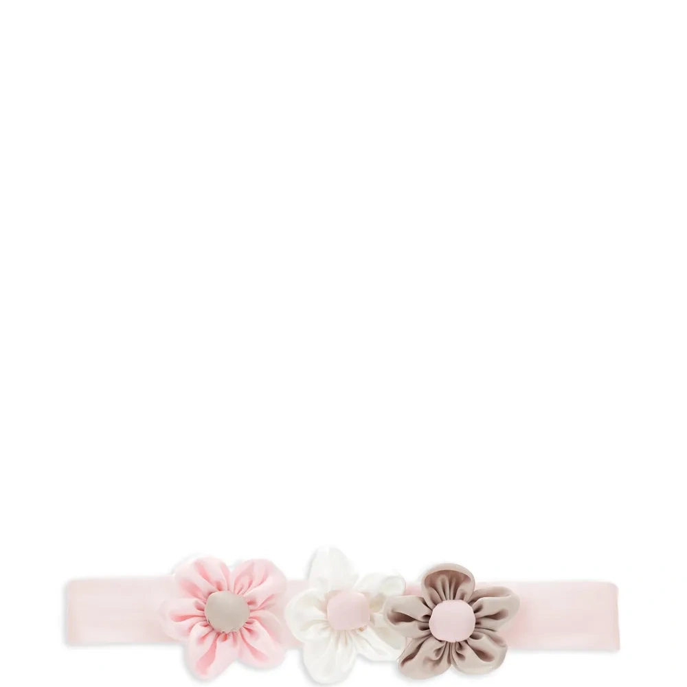 Ободок с цветочной аппликацией