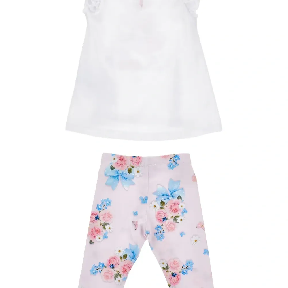 Комплект из топа и брюк с оборками