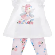 Комплект из топа и брюк с оборками