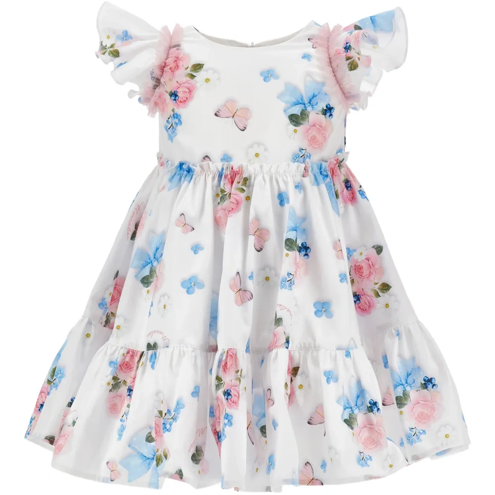 Платье с оборками и цветочным принтом Платье с оборками и цветочным принтом