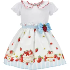 Платье с оборками и принтом