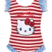 Полосатый купальник Hello Kitty с оборками из коллаборации с Sanrio Полосатый купальник Hello Kitty с оборками из коллаборации с Sanrio