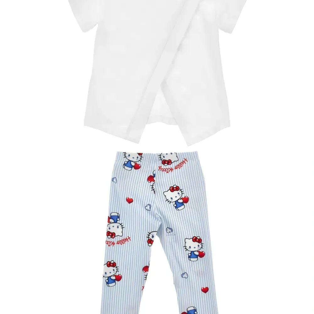 Комплект из топа и брюк с графичным принтом