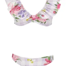 Бикини с оборками и цветочным принтом