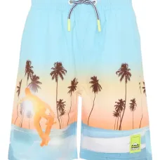 Плавки-шорты с принтом