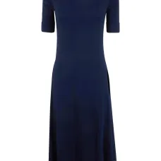 Миди-платье с вырезом лодочка