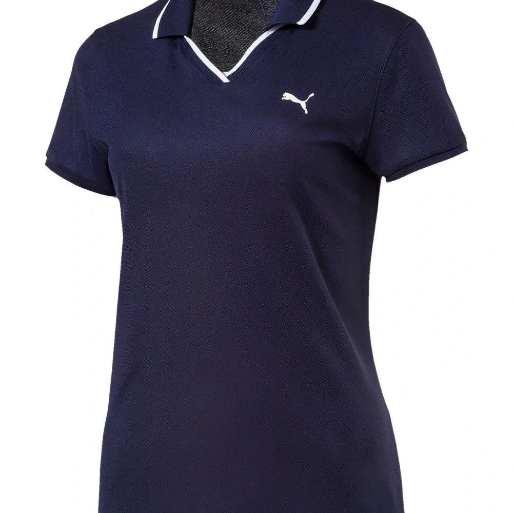 Топ с воротником поло из пике