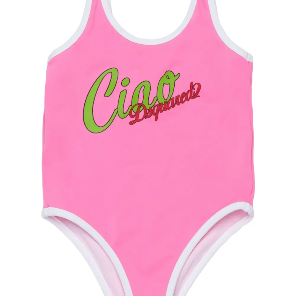 Купальник с контрастной отделкой