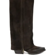 Замшевые ботинки на каблуке 45 мм Замшевые ботинки на каблуке 45 мм