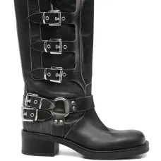 Ботинки с пряжкой и каблуком 50 мм