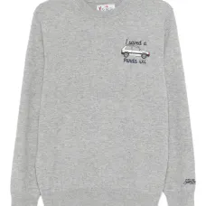 Вышитый свитер с круглым вырезом