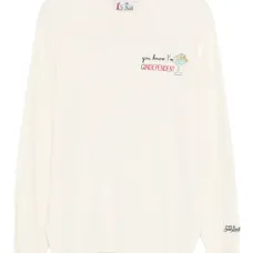 Вышитый свитер с круглым вырезом