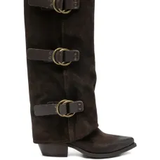 Ботинки с пряжкой и каблуком 55 мм