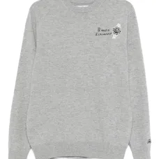 Вышитый свитер с круглым вырезом