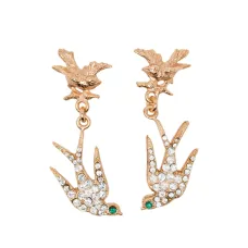 Серьги в форме ласточек