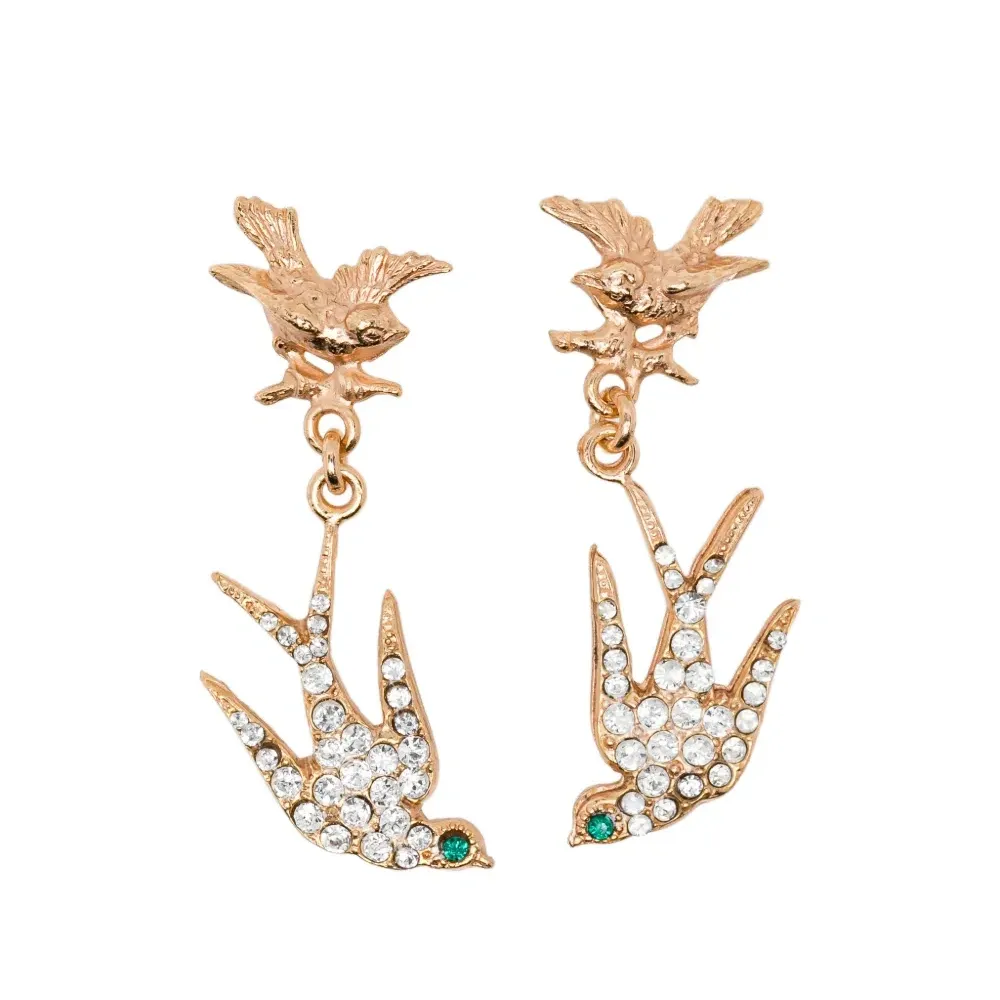 Серьги в форме ласточек