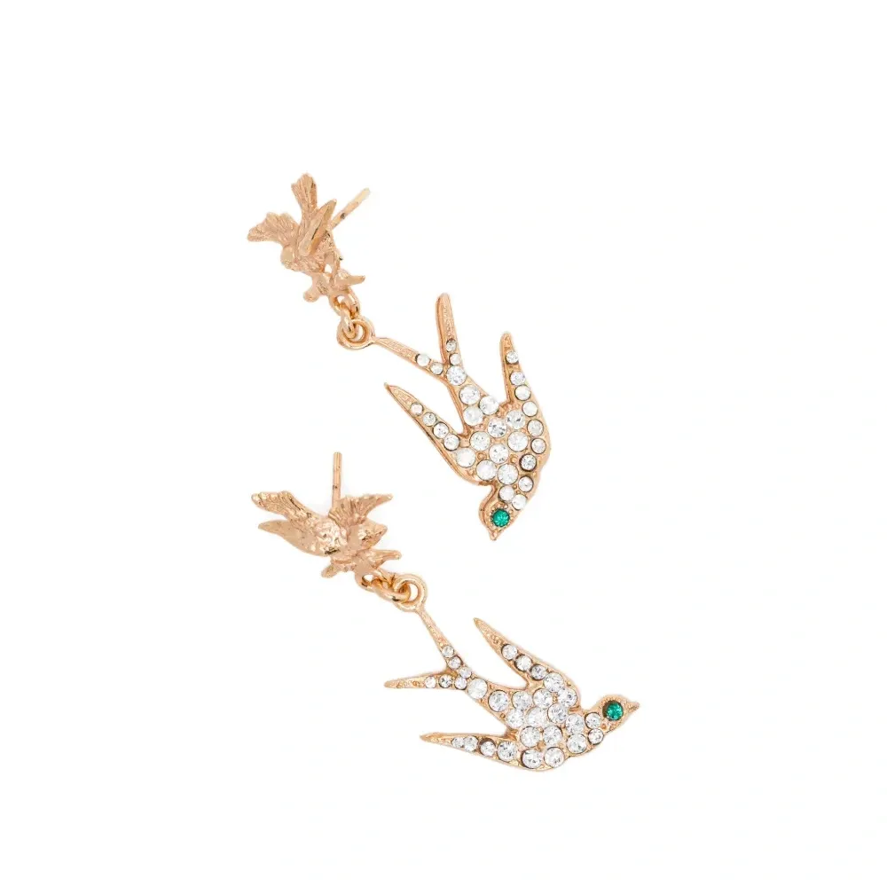 Серьги в форме ласточек