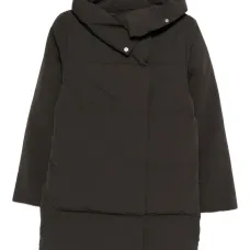 Пальто с капюшоном на пуговицах