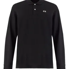 Рубашка поло Brett с длинными рукавами и вышитым логотипом