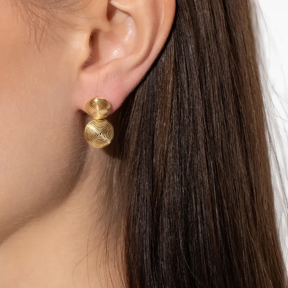 Серьги "Рита" с двумя дисками