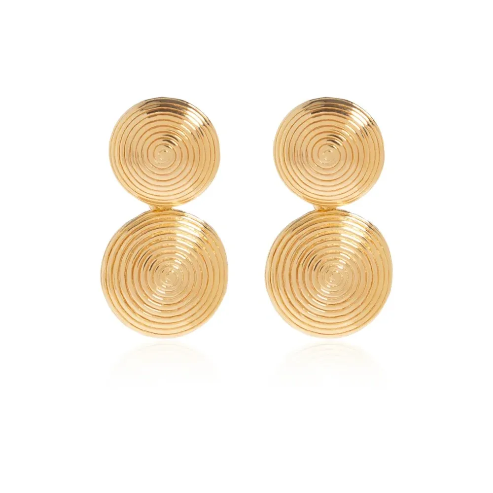 Серьги "Рита" с двумя дисками