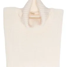 Шерстяной топ с высоким воротником