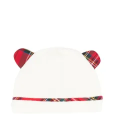 Шапка бини в клетку тартан