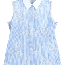 Полосатая рубашка без рукавов