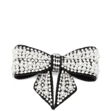 Заколка для волос с бантом, украшенным жемчугом