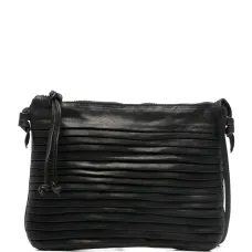 Плиссированная сумка-сэтчел из овечьей кожи