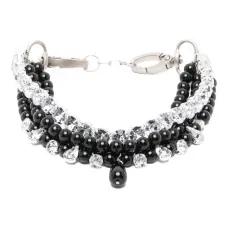 Ожерелье с бусинами и кристаллами