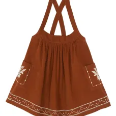 Платье с вышитым карманом