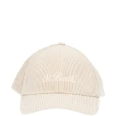 Бейсболка из вельвета с вышитым логотипом