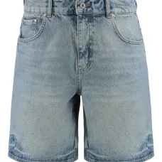 Джинсовые шорты с вышитым логотипом