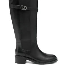 Ботинки с ремешком и пряжкой, каблук 40 мм