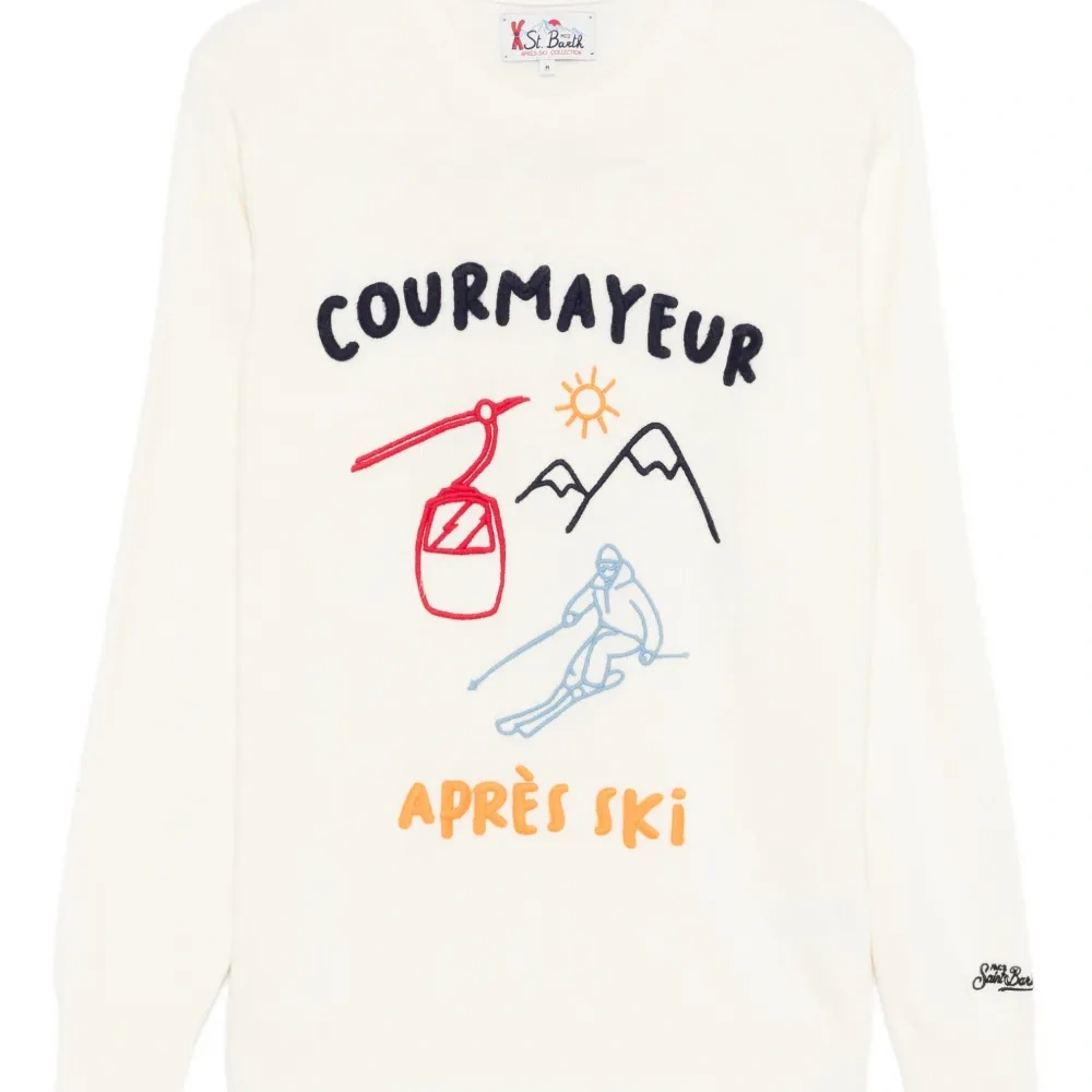 Свитер с вышивкой цапли