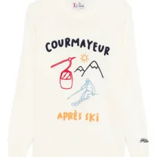 Свитер с вышивкой цапли