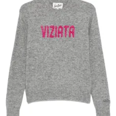 Свитер с украшением из кристаллов