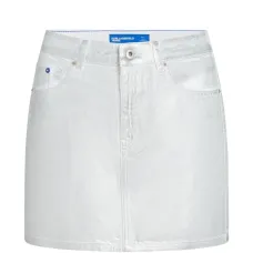 Джинсовая юбка мини с карманами