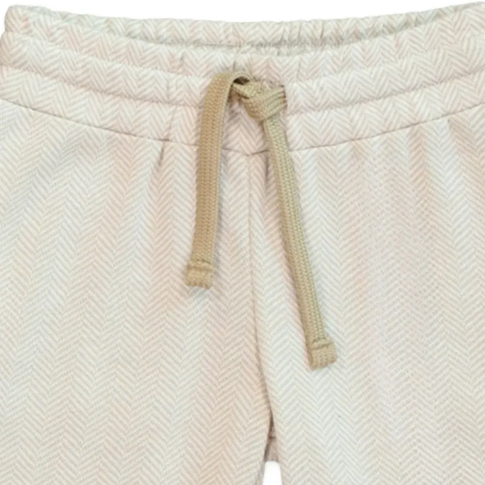 Брюки на кулиске с елочным узором