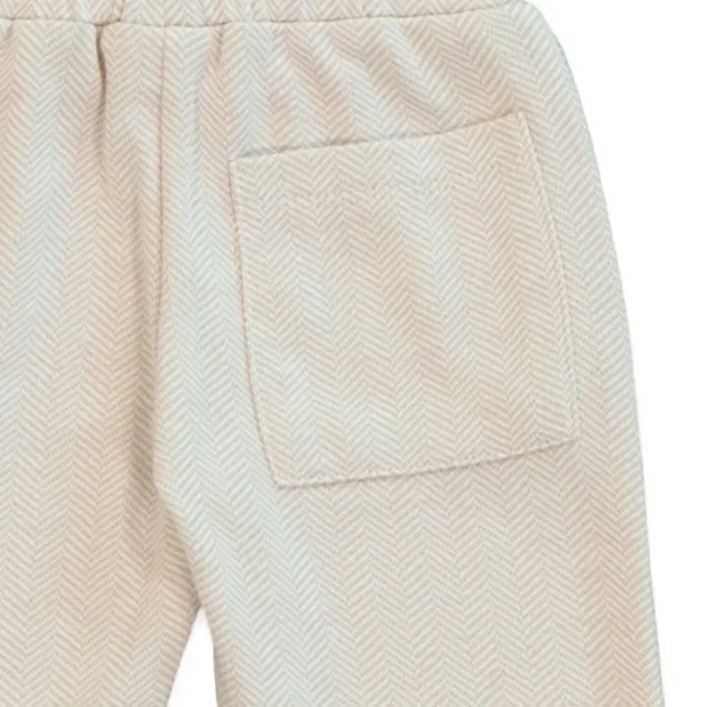 Брюки на кулиске с елочным узором