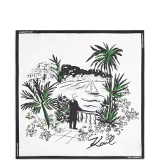 Шелковый платок с принтом Signature