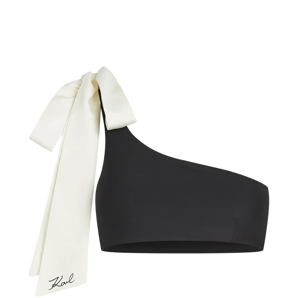 Топ бикини на одно плечо с бантом