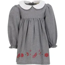 Платье с цветочным принтом и воротником